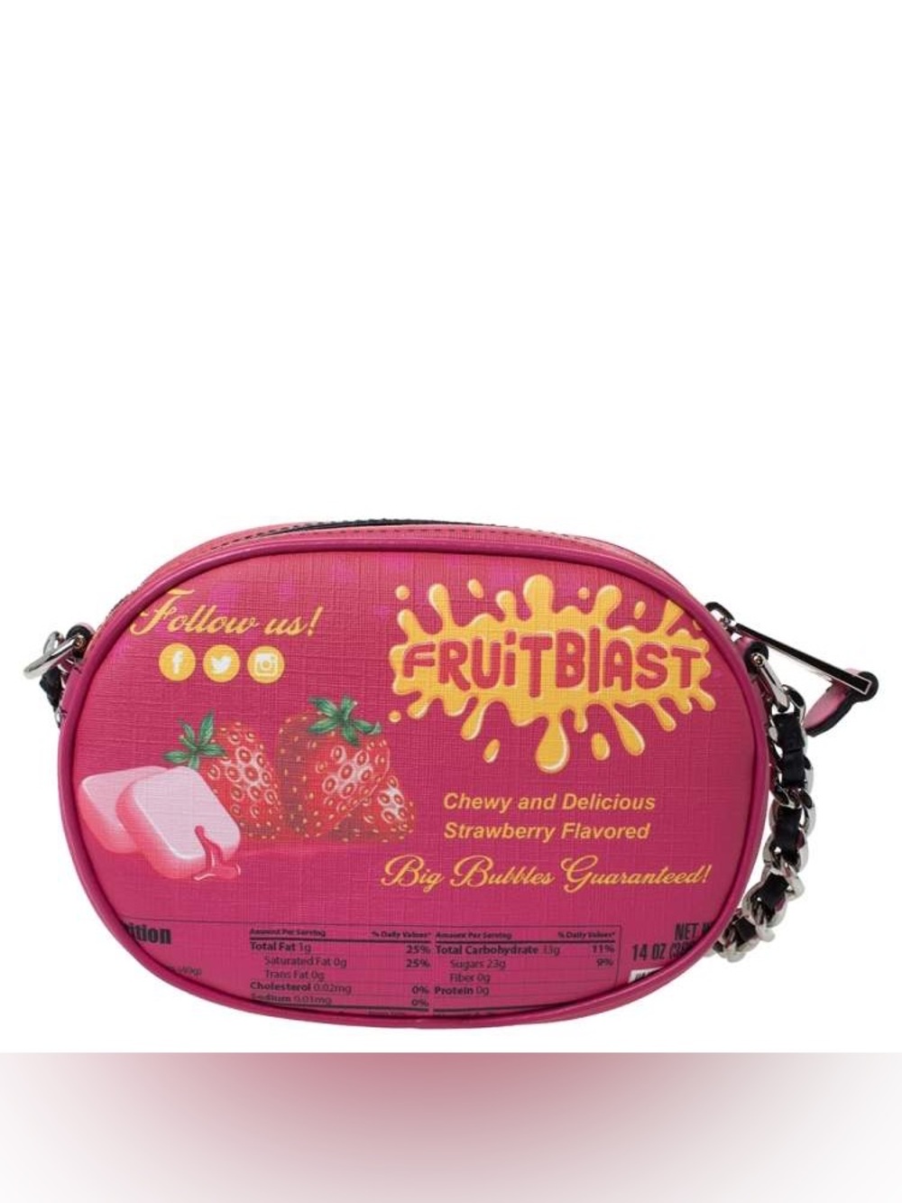NEW NWT Moschino Fruit Blast Pink Graphic Crossbody Bag Purse Pop Art Candy - Picture 4 of 8